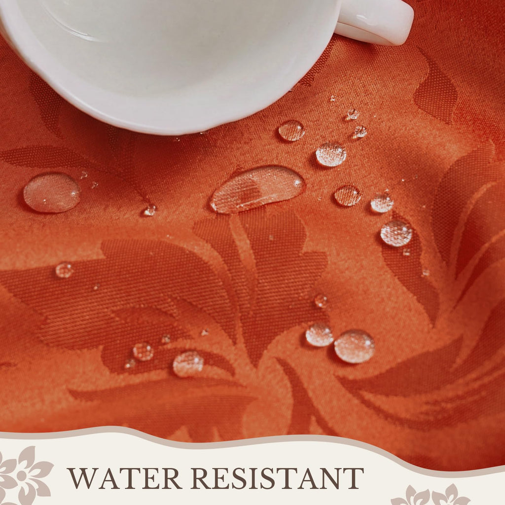 Fall Jacquard Round Tablecloth, Thanksgiving Dining Decor