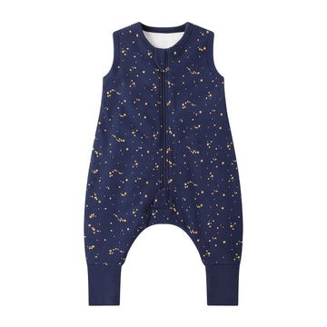 1.0 Tog 100% Organic Cotton Baby Sleeping Bag with Feet Toddler Sleep Sack with Legs Sleeveless Wearable Blanket(1.0