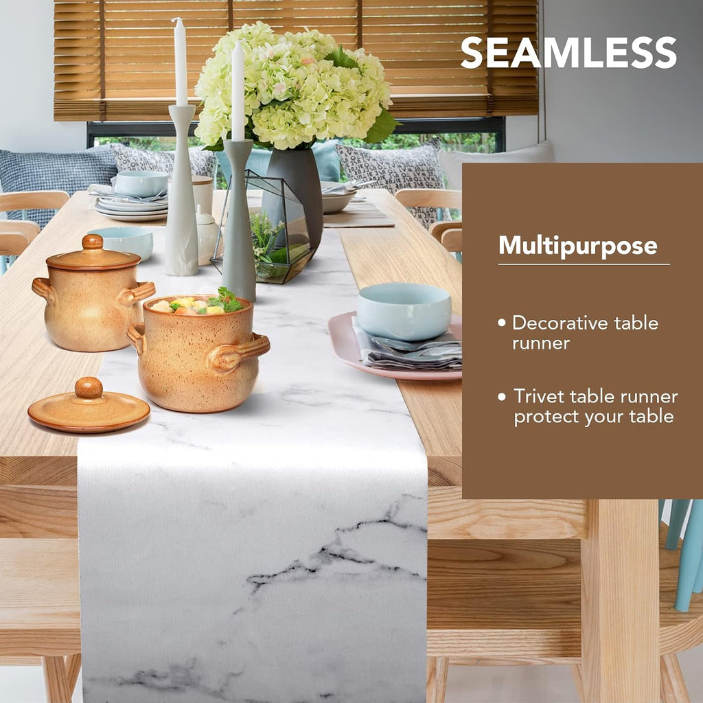 Trivet Table Runner Hot Plates Mat 12 X 40 Inch Heat Resistant Table Protector Waterproof Decorative Farmhouse