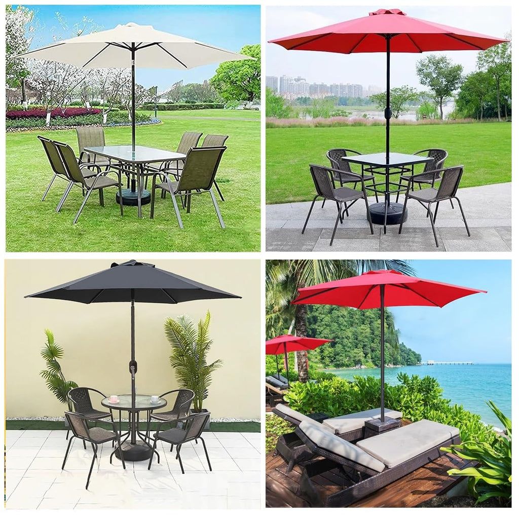 Patio Canopy Replacement Top For 6 Ribs, Fade Resistant Tear Resistant Outdoor Table Market Umbrella Canopy Cloth For