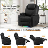 Power Recliner Chair with Vibration Massage & Heat for Adults