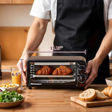 ETO236 Personal Compact 2 Slice Countertop Toaster Oven with 15 Minute Timer & Adjustable Temperature, Bake, Broil, &