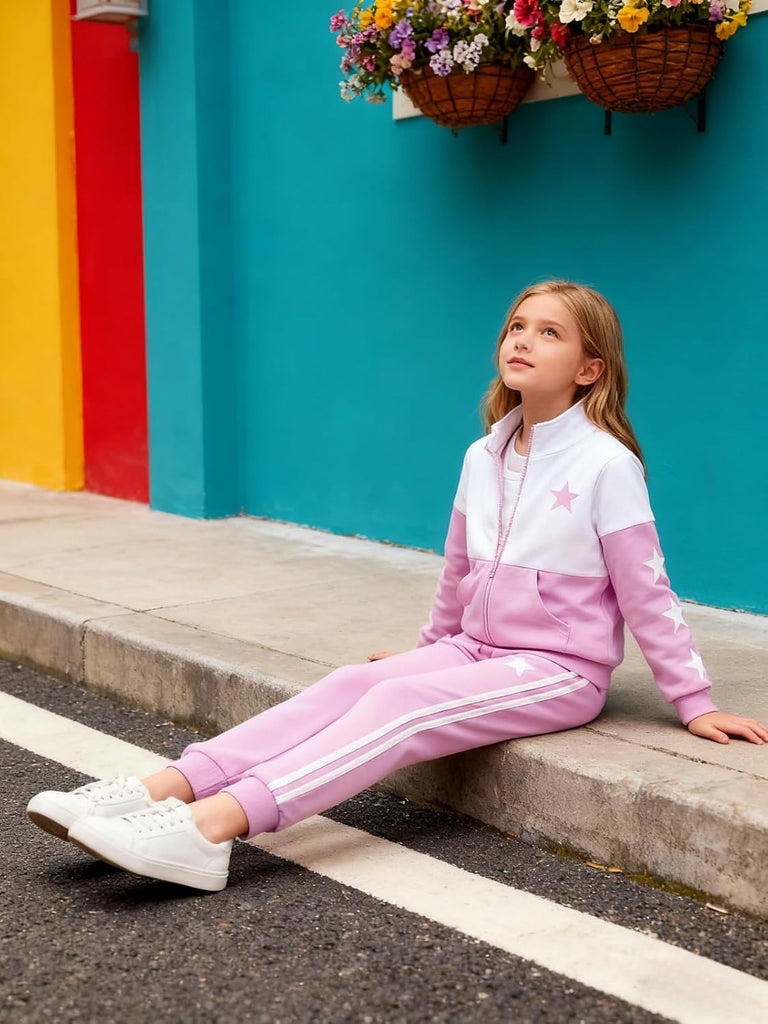 2 Piece Tracksuit Set Zip Up Jacket & Pants Sweatsuit Fall Winter Outfits