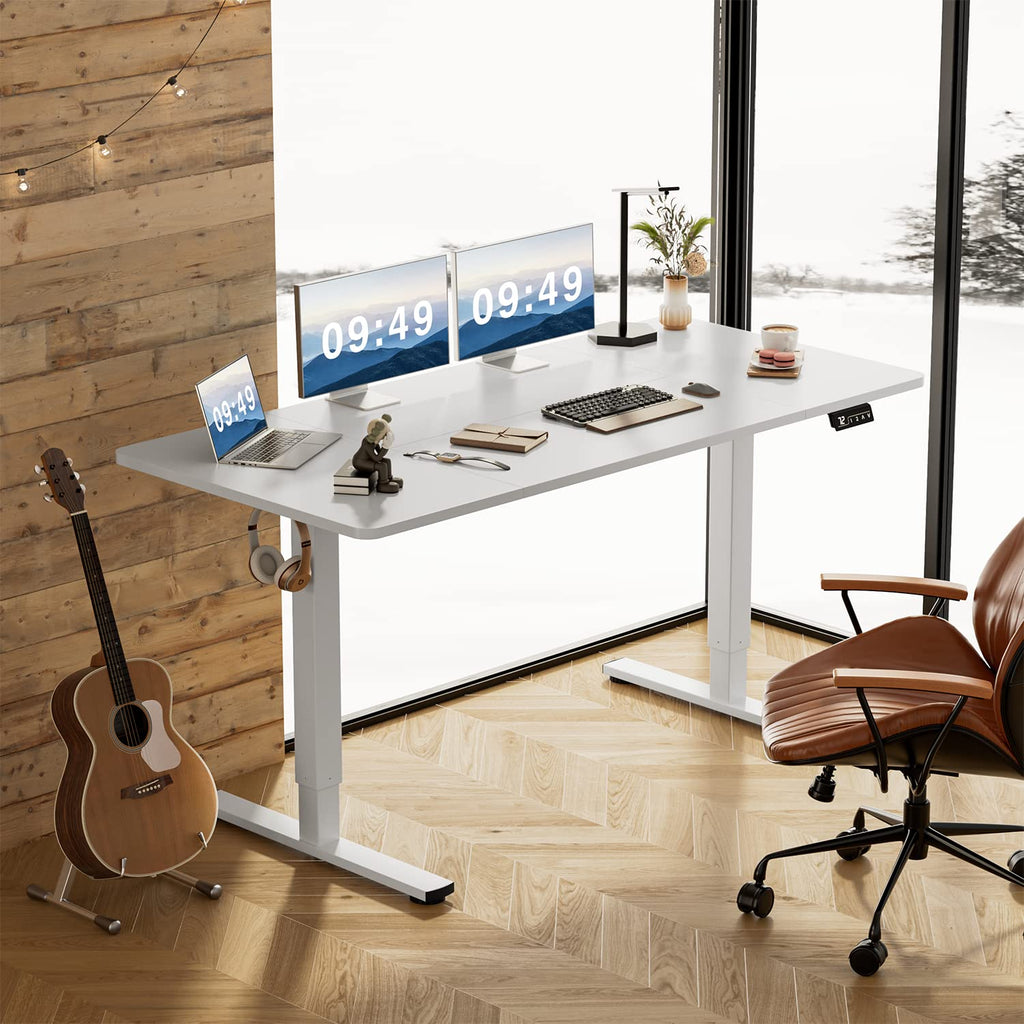 63 Inches Electric Height Adjustable Standing Desk Home Office Desk