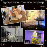 2pcs 5 Arm Floor Candelabra,Acrylic Floor Candle Holderor Ceremony Birthday Party Home Decoration Fit 0.8 LED Candles