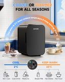 Small Mini Fridge, 18L Portable Tiny Fridge for Skincare, 120V/12V Makeup Refrigerator Mini, Thermoelectric Cooler &