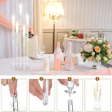 4 Sets Acrylic Candelabra Candle Holder 5 Arm Wedding Table Centerpiece 18.1" Tall Acrylic Clear Candle Holder with