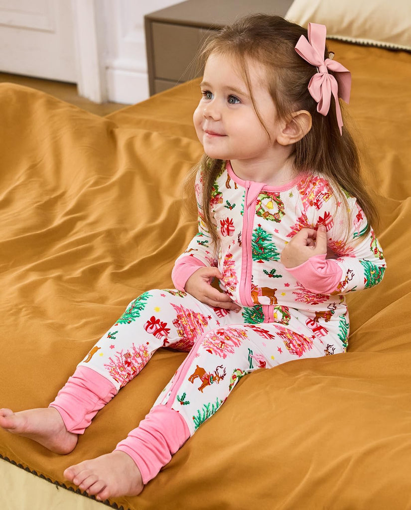 Viscose derived from bamboo Baby Footie Pajamas Convertible Newborn Sleeper for Baby Girl Zipper Onesie 12