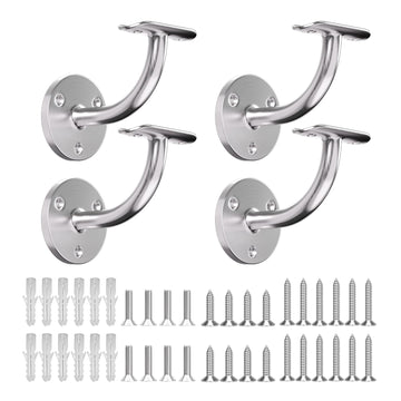 Stair Railing Bracket, 4 Pack Stainless Steel 316 Wall Mount Handrail Bracket Stair Railing for 1-11/16 inch (42.4mm)