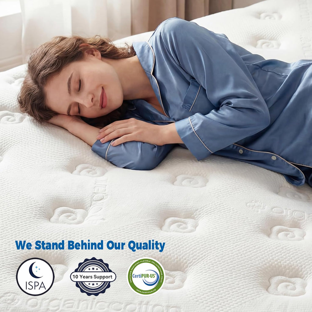 King Mattress,14 Inch king size Mattress in a Box, Medium Firm Hybrid Mattress with Individually Wrapped Pocket