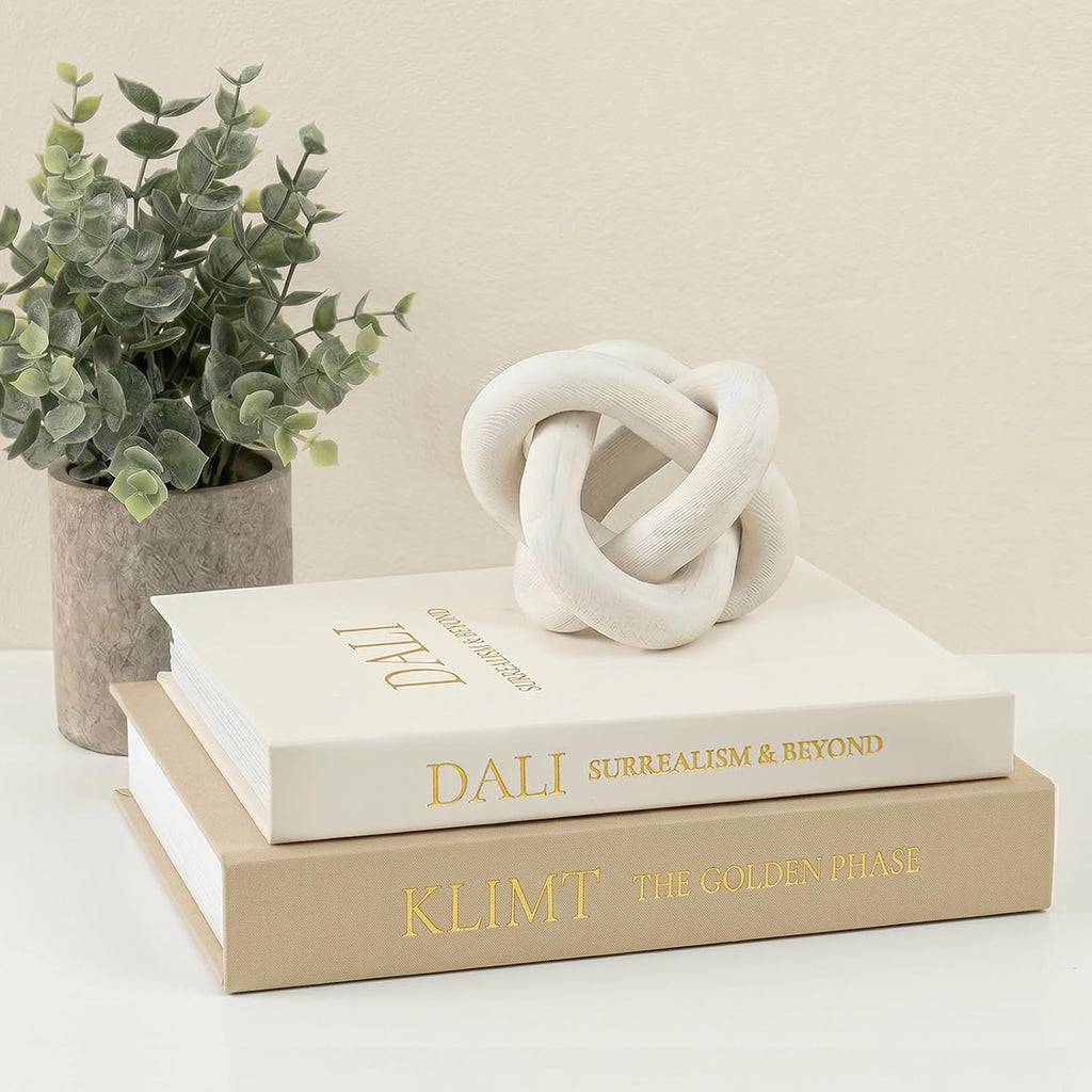 Linen Decorative Book Storage Boxes - Set of 2 Faux Books for Coffee Table Decor, Neutral Fake Book Props for Hiding