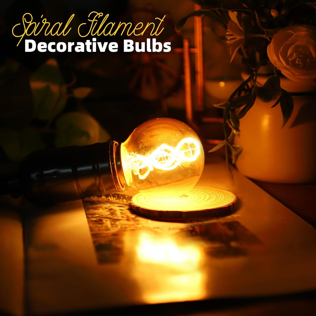 E12 Amber Light Bulbs 25 watt,G16.5 LED Candelabra Bulb