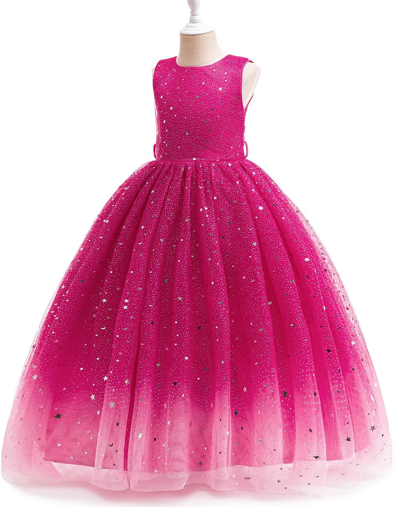 Flower Girls Tulle Dress Bridesmaid Sparkle Wedding Pageant Dresses Princess Birthday Party