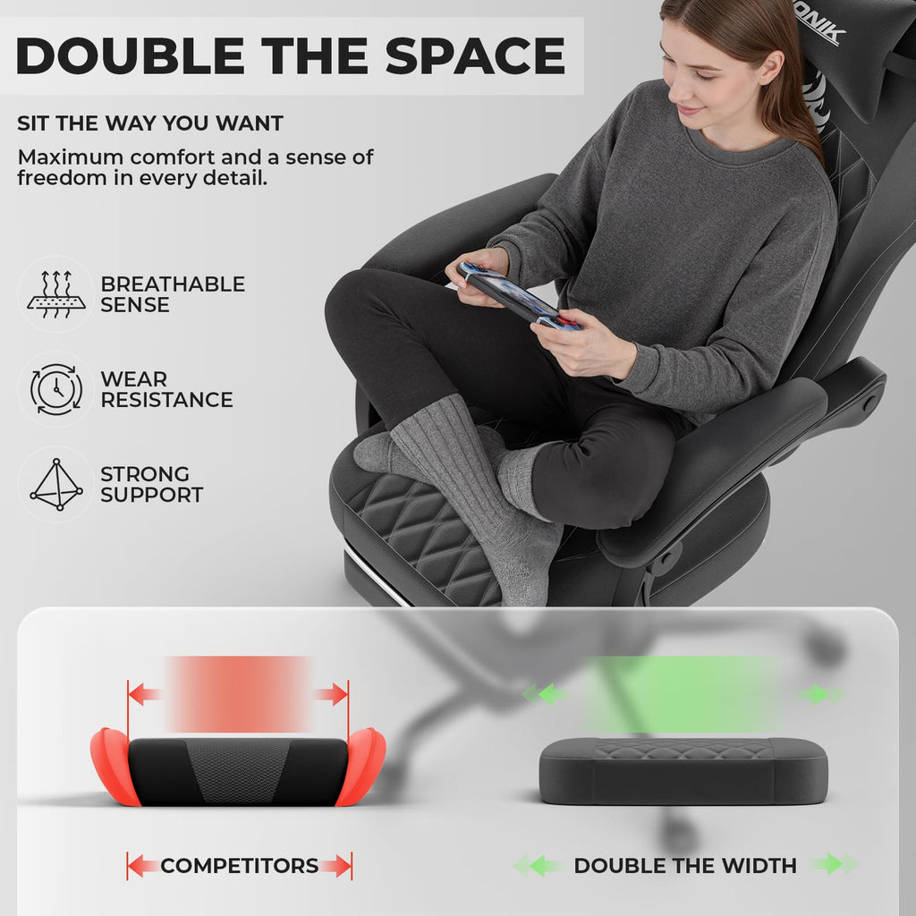 Ergonomic Gaming Chair Video Gamer Chairs Gaming Computer Chairs Gamer Chairs for Adults Massage Lumbar Support