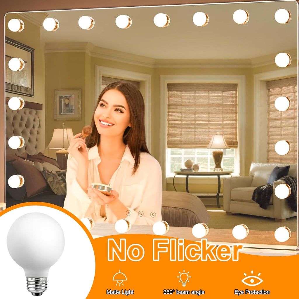 Dimmable Globe LED Light Bulbs 60W, Soft White 3000K, 500LM, 4Pack