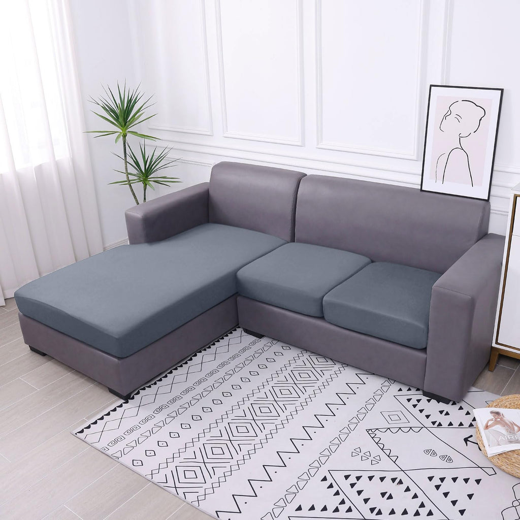 Waterproof Sectional Sofa Cushion Covers, L Shape Couch Slipcovers
