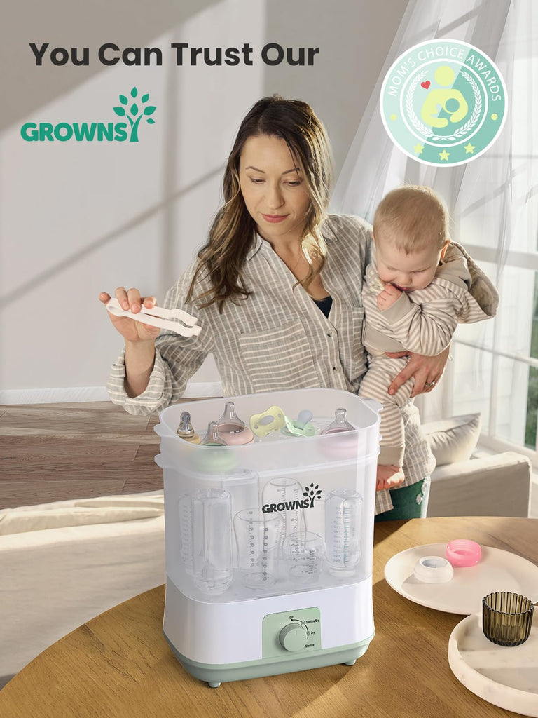 Multi-Function Large Capacity Baby Bottle Sterilizer and Dryer, Green