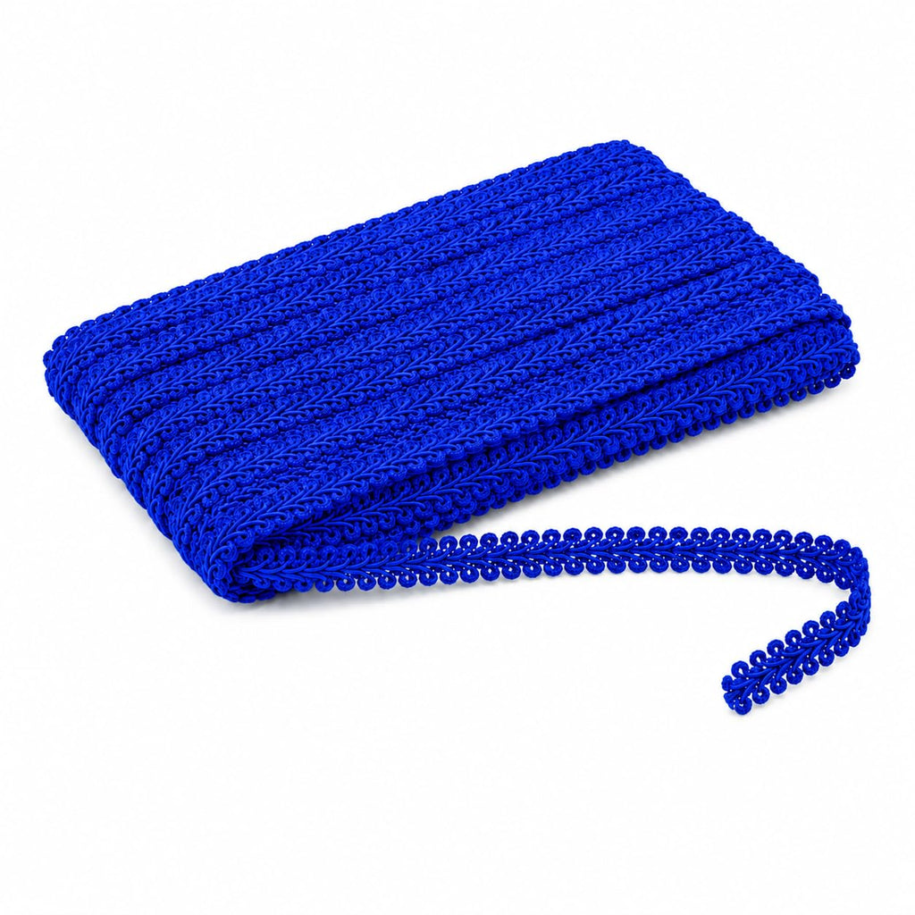 Blue French Gimp Braid Trim for Sewing Upholstery, 30 YDs