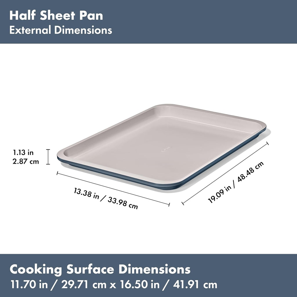 Good Grips Non-Stick Pro Ceramic Coated Metal Bakeware 3-Piece Sheet Pan Set - Storm Blue