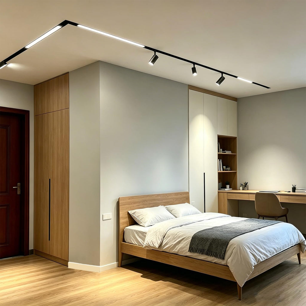 24 Inch Magnetic Track Light Head, 24W Linear Flood Light, 4000K Neutral White LED Ceiling Track Lighting Fixture
