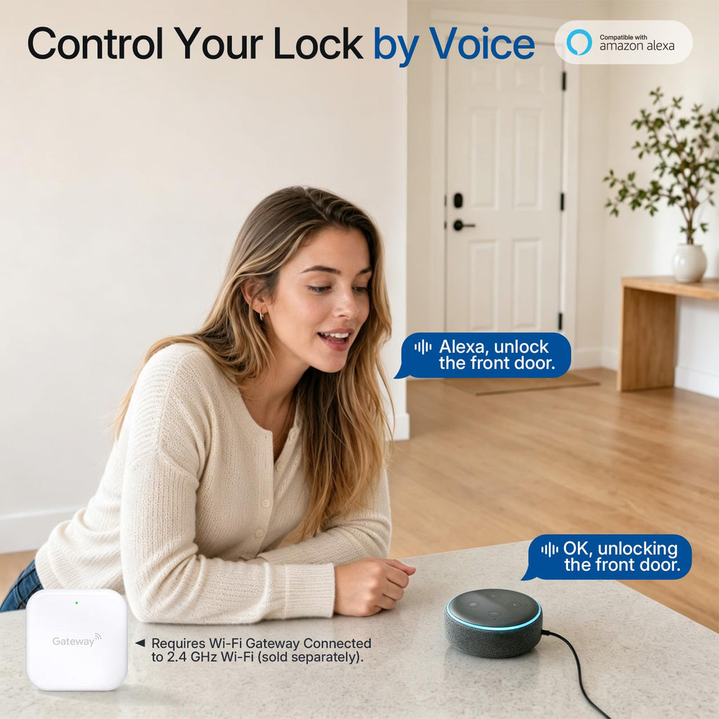 Smart Keypad Deadbolt Door Lock with Fingerprint for Front Door