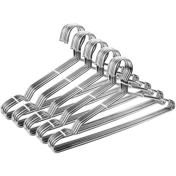 Clothes Hangers 50 Pack Coat Hangers Wire Hanger Bulk Metal Hanger Non Slip Heavy Duty Clothing Hangars Space Saving