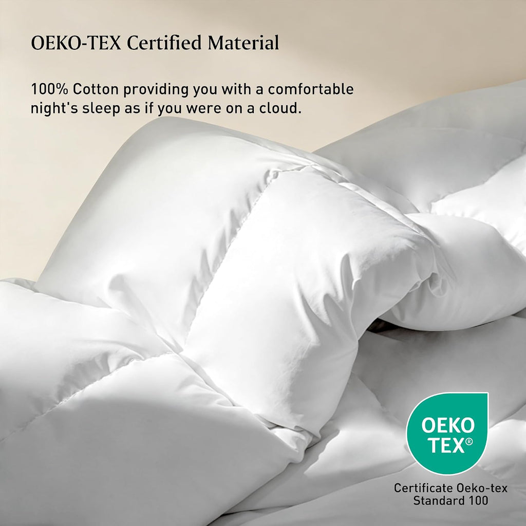 White Goose Feather & Down Fiber Comforter King