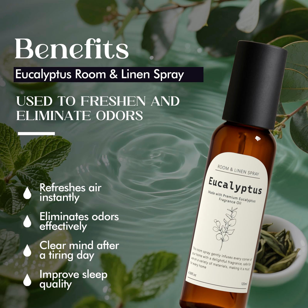 Eucalyptus Fragrance Room Spray, Long Lasting Air Fresheners, Room Air Freshener & Odor Eliminator, 2 x 4.06 fl oz