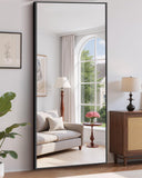 78"x35" Floor Mirror Full Length - Standing Mirror with Aluminum Alloy Frame, Large Body Mirror , Wall Mounted or