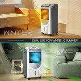 Air Cooler and Heater, 5-in-1 Portable Evaporative Air Cooler w/Anion Function, 8H Timer, 3 Modes & 3 Speeds