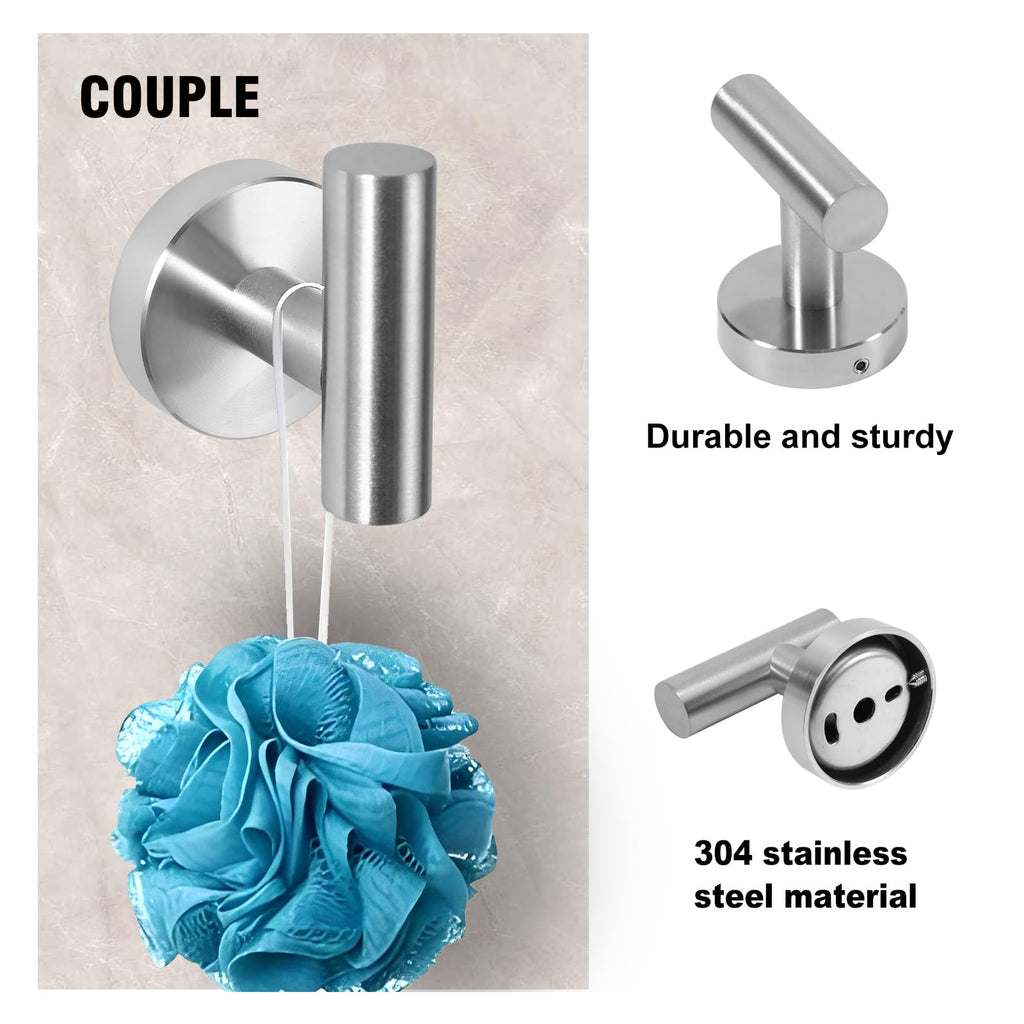 5 Piece Modern Style Wall Mounted Bathroom Hardware Set
