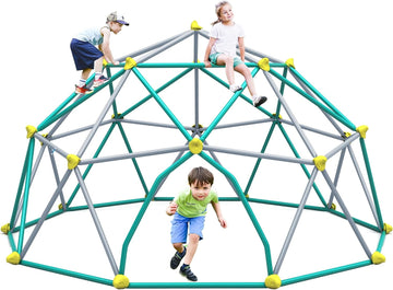 12FT Climbing Dome, Outdoor Dome Climber for Kids 3-10 | Supporting 1000 lbs, Easy Assembly Playground Jungle Gym
