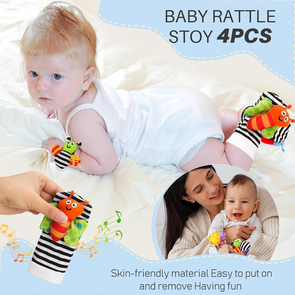 Baby Boy Gifts for Baby Shower, 11pcs Newborn Essential Basket Includes Newborn Blanket,Onesie,Wooden Rattle,Welcome