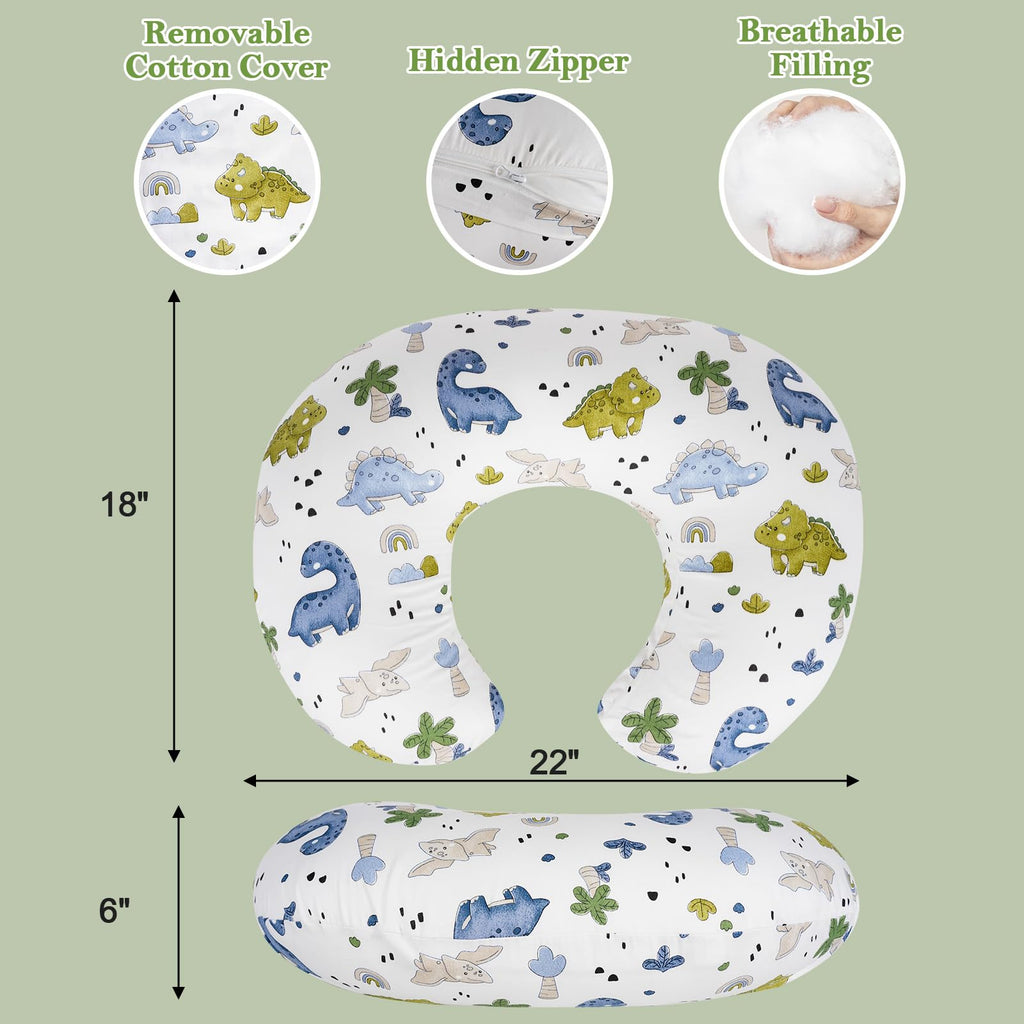 Nursing Pillow & Breastfeeding Pillow - Ergonomic C-Shape for Breastfeeding & Bottle Feeding, Standard Size