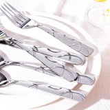 60 Pieces Stainless Steel Silverware Set, Modern Flatware Set for Kitchen, Mirror Polished Cutlery Set with Forks