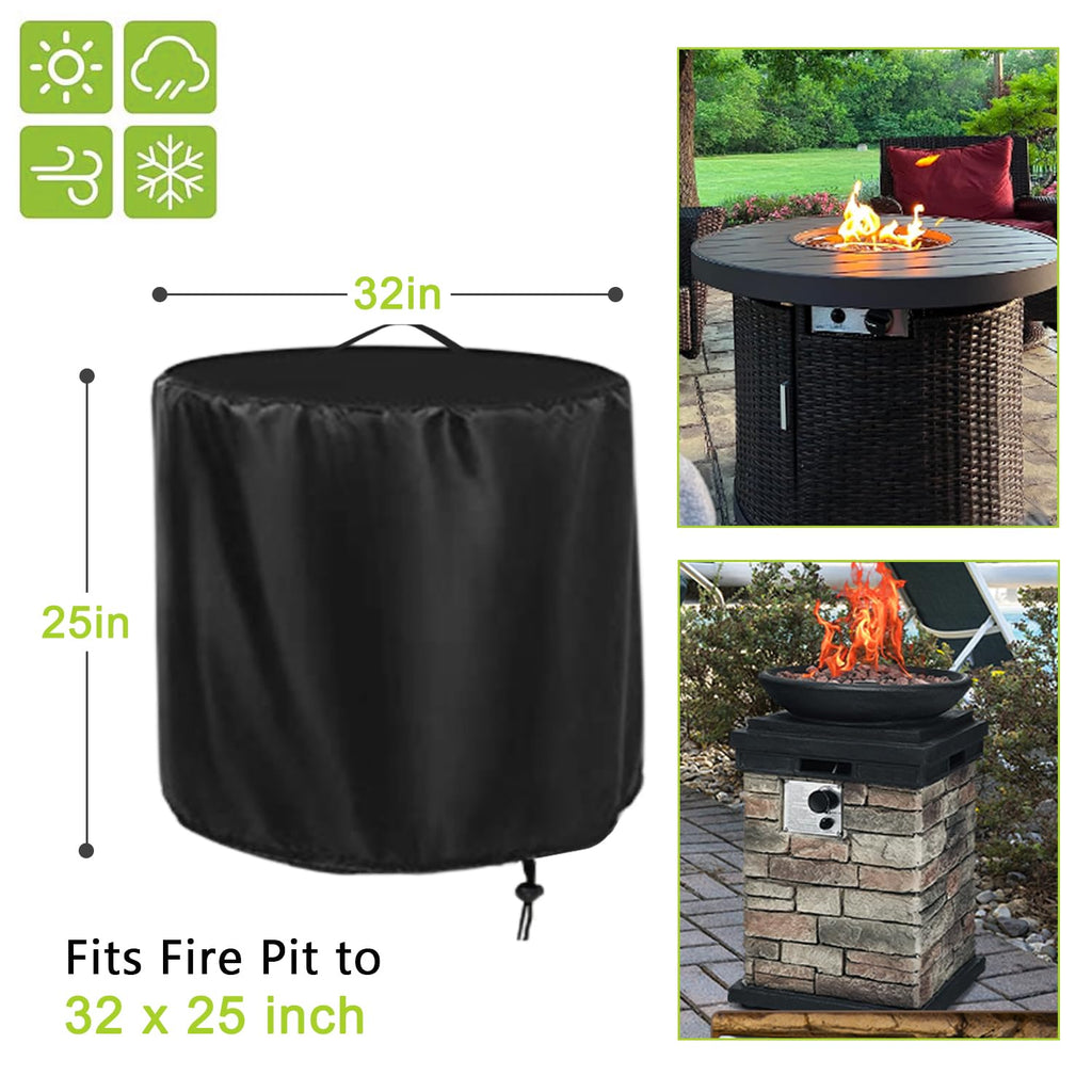 Fire Pit Cover 32" D x 25" H fit for Best Choice