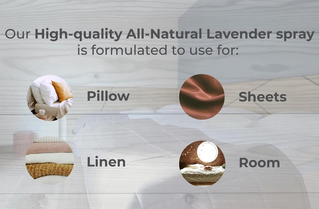 All-Natural Lavender Room & Linen Spray 8 Oz for Sheets, Pillow, Fabric, Bed, Sleeping with a Refreshing Scent - Set of 8