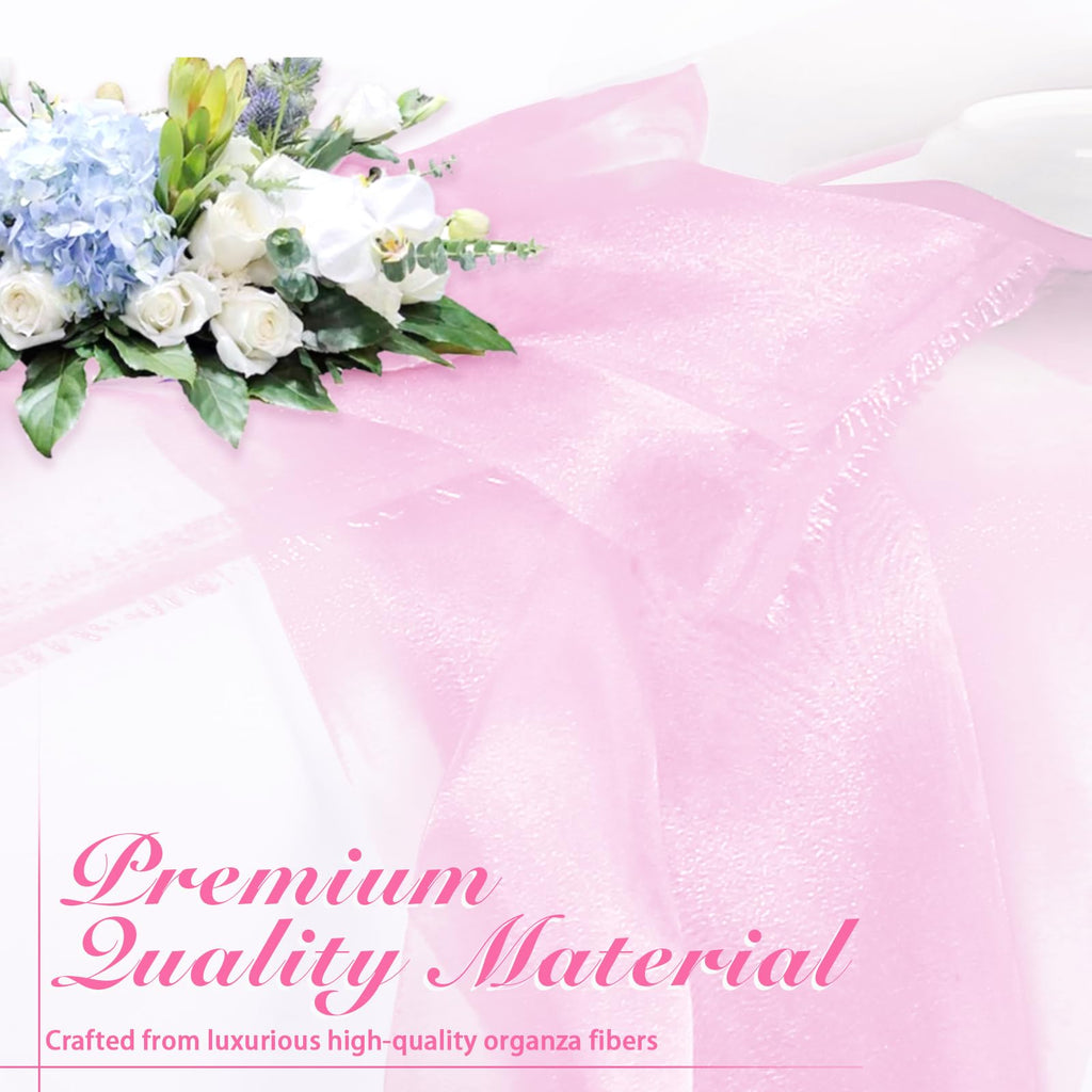 Pink Organza Fabric by The Yard, 60 Wide (2 Yard)