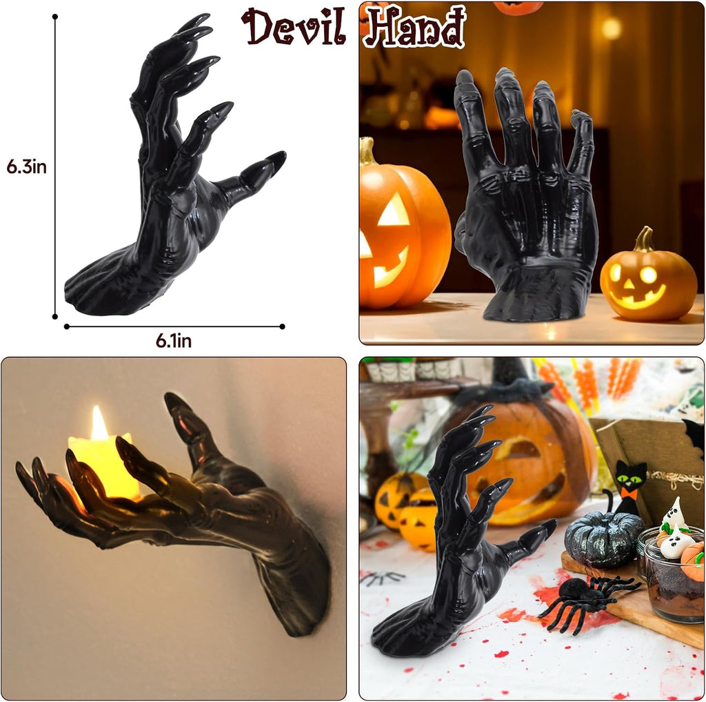 Halloween Decorations Indoor Gothic Decor: Wall Mounted Hands - Set of 3
