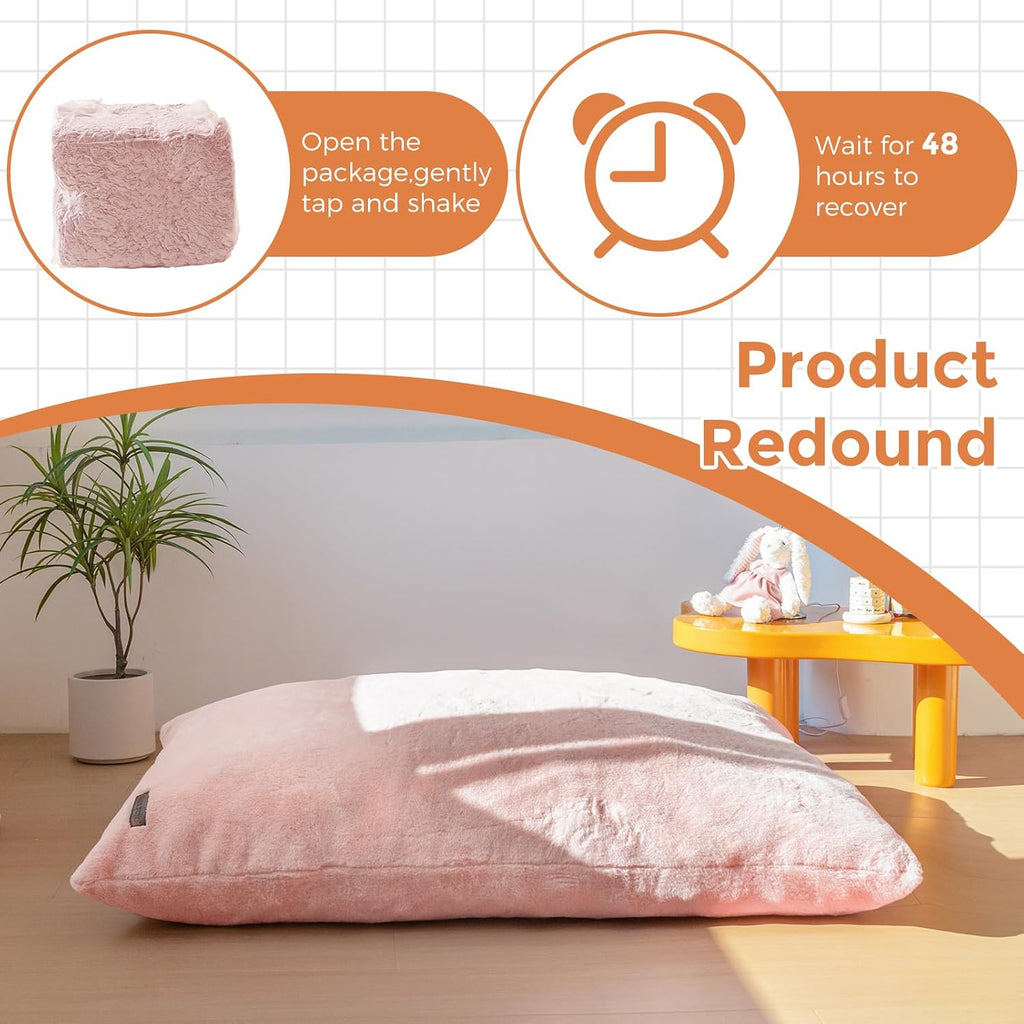 3 in 1 Kids Bean Bag Chair, Comfy Floor Sofa with Removed Cover