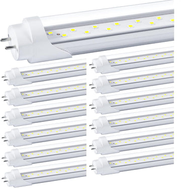 T8 LED Bulbs 4 Foot, 12-Pack 4FT LED Tube Light, 24W 3200LM, 5000K
