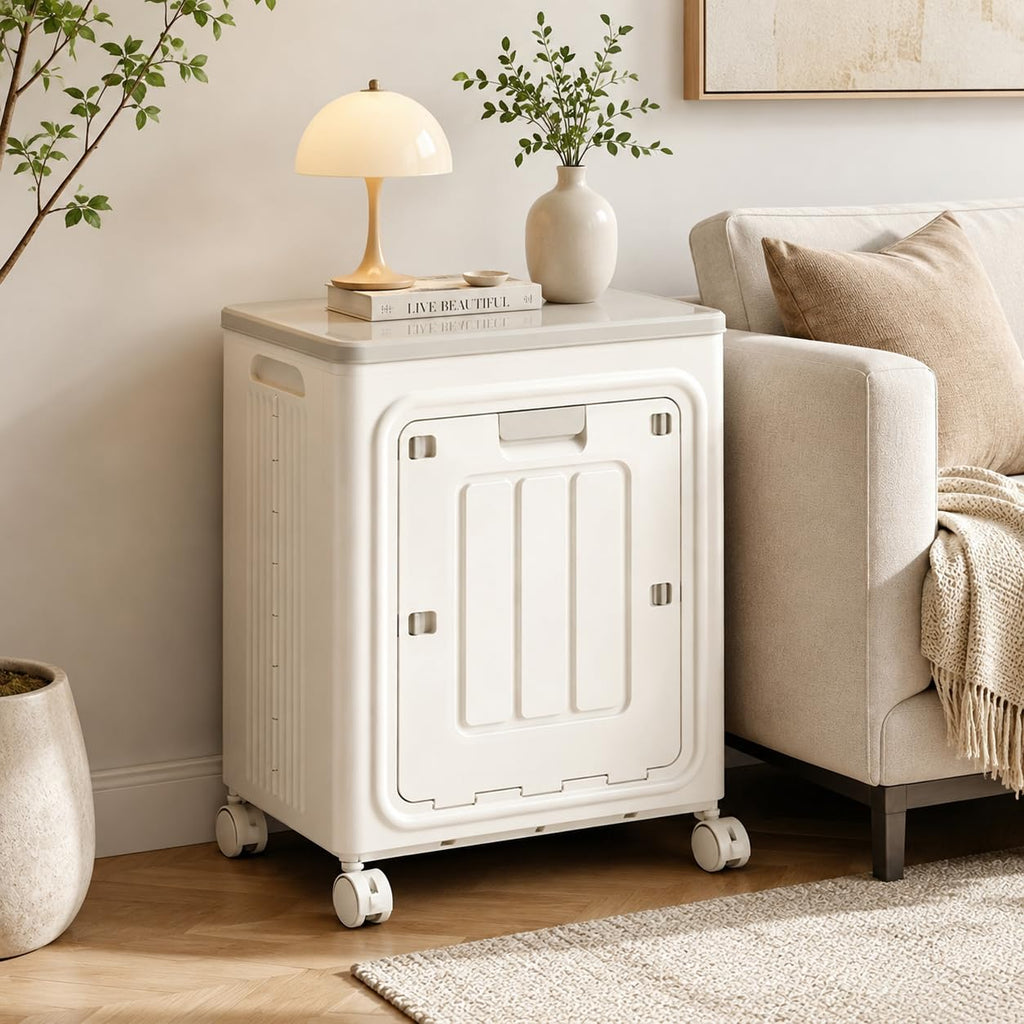 2 PCS Rolling Laundry Hamper, Large Capacity with Lid & Wheels