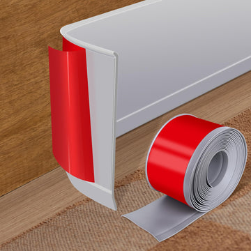 Vinyl Baseboard Molding Trim 3 Inch x 40 Feet Peel and Stick Baseboard Trim Flexible PVC Cove Base Moulding