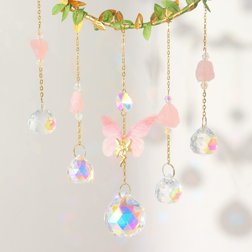 Butterfly Crystal Hanging Good Luck Charms Suncatcher Room