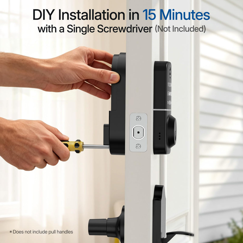 Smart Keypad Deadbolt Door Lock with Fingerprint for Front Door