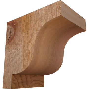 4"W x 6"D x 6"H Newport Rough Sawn Corbel, Western Red Cedar