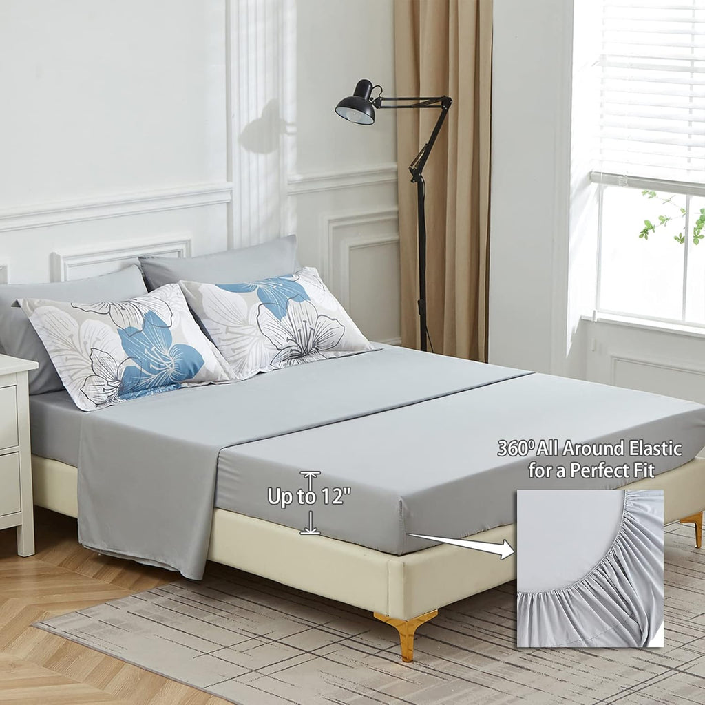 Floral Comforter Set Queen, Blue Floral Comforter and Sheet Set