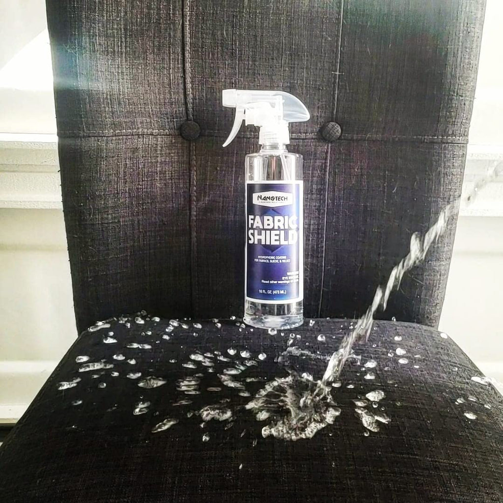Fabric-Shield, Fabric Guard, Liquid Repellent for Fabrics, Upholstery, Suede, Textile Shield, Wine, Coffee Stain
