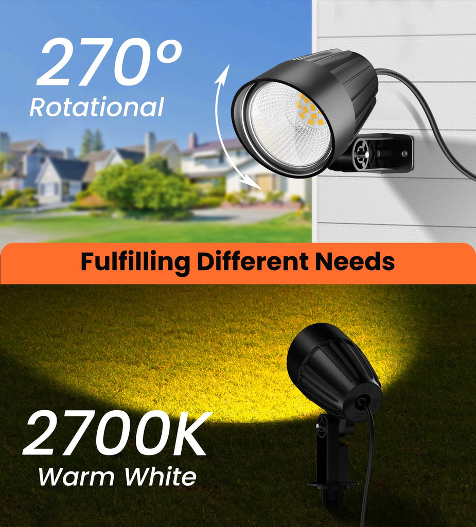 7W Low Voltage Landscape Lighting 800LM 2700K LED Landscape Lights