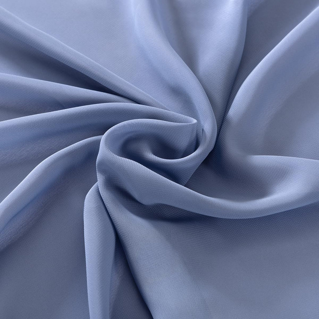 Dusty Blue Chiffon Fabric by The Yard Continuous Sheer Arch Fabric 3 Yards